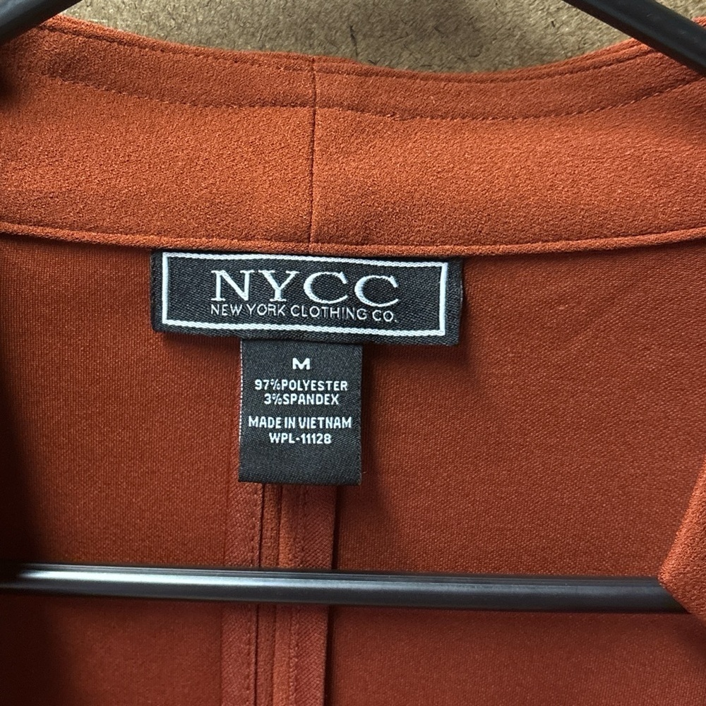NYCC Rust Open-Front Jacket | Size M - Picture 3 of 4